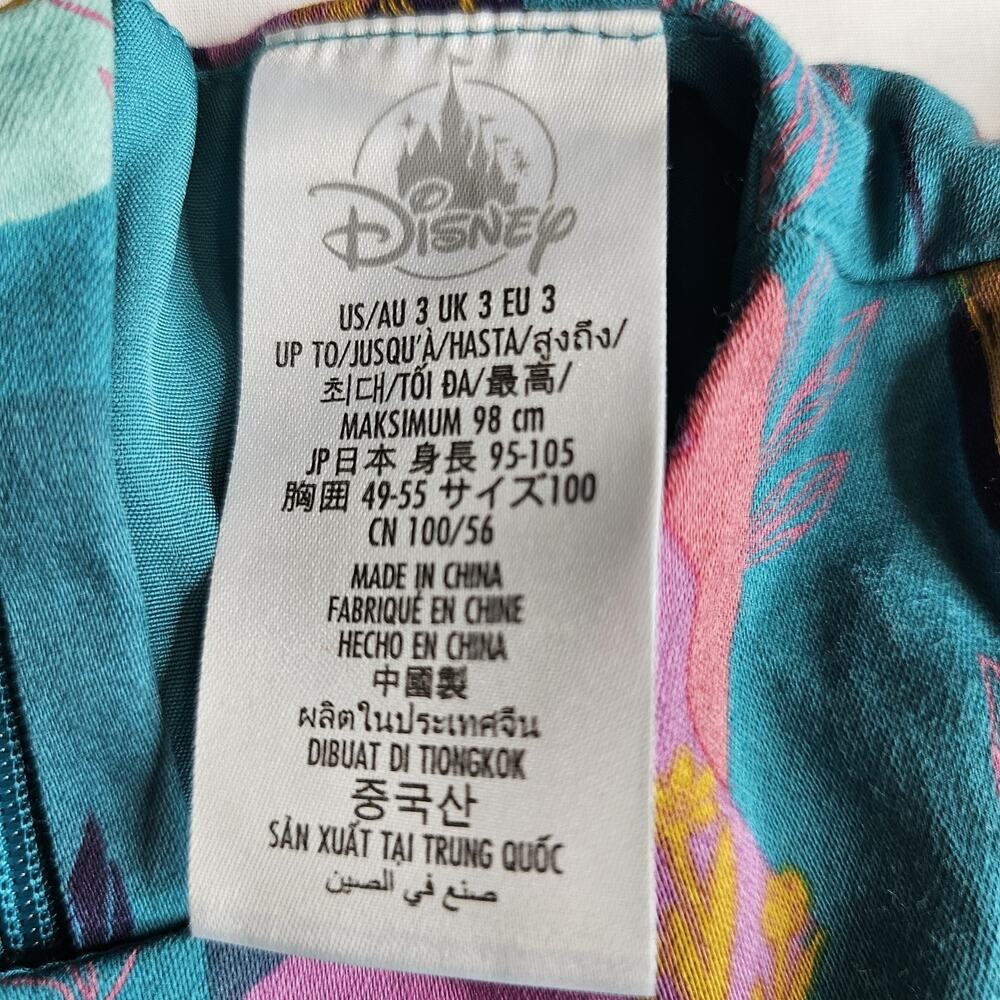 Disney Frozen Princess Dress Toddler Girl 3T Aqua Teal Ruffle Party Festival - Picture 3 of 8